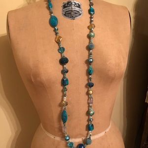 Artisan-made long beaded necklace